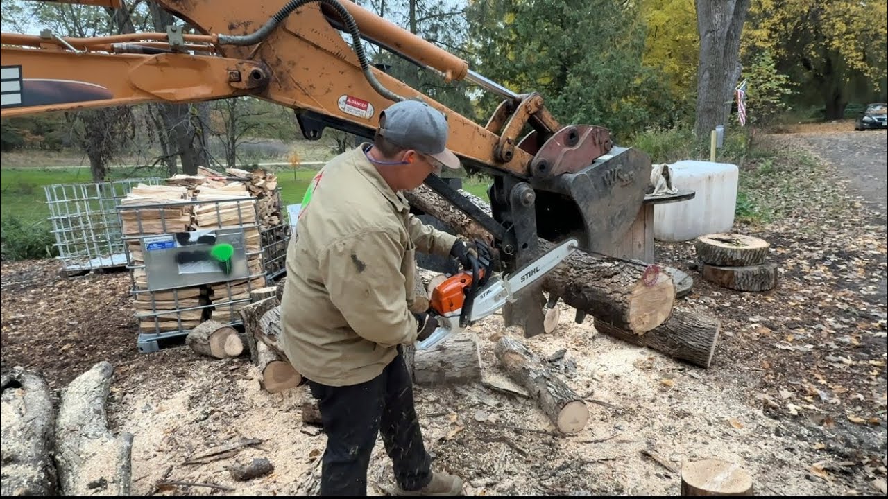 Резка с помощью Stihl MS 261C