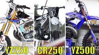 YZ500 vs CR250 vs YZ250... WHO WINS?? 🔥 YZ500 GIVEAWAY & my last three two stroke dirt bike builds! by mXrevival 5,915 views 1 year ago 16 minutes