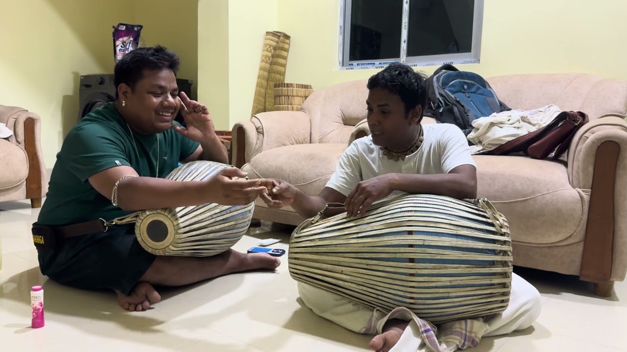Mid night  Mridangam practice with Guruji