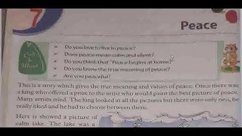 Peace, Moral Value, Class 5th, Lesson 7, With Ms. Seema Sharma (B.Ed.)