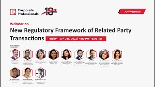 Webinar on “New Regulatory Framework of Related Party Transactions”