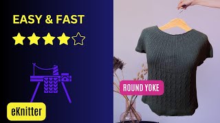 Start to Finish: Easy Machine Knit Circular Yoke Sweater for Beginner | #machineknitting