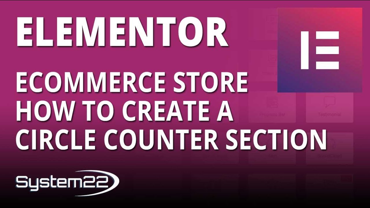 Elementor Ecommerce How To Create A Circle Counter Section 👍 - YouTube