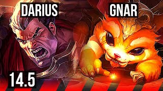 DARIUS vs GNAR (TOP) | 8/1/3, Godlike, 300+ games | BR Grandmaster | 14.5