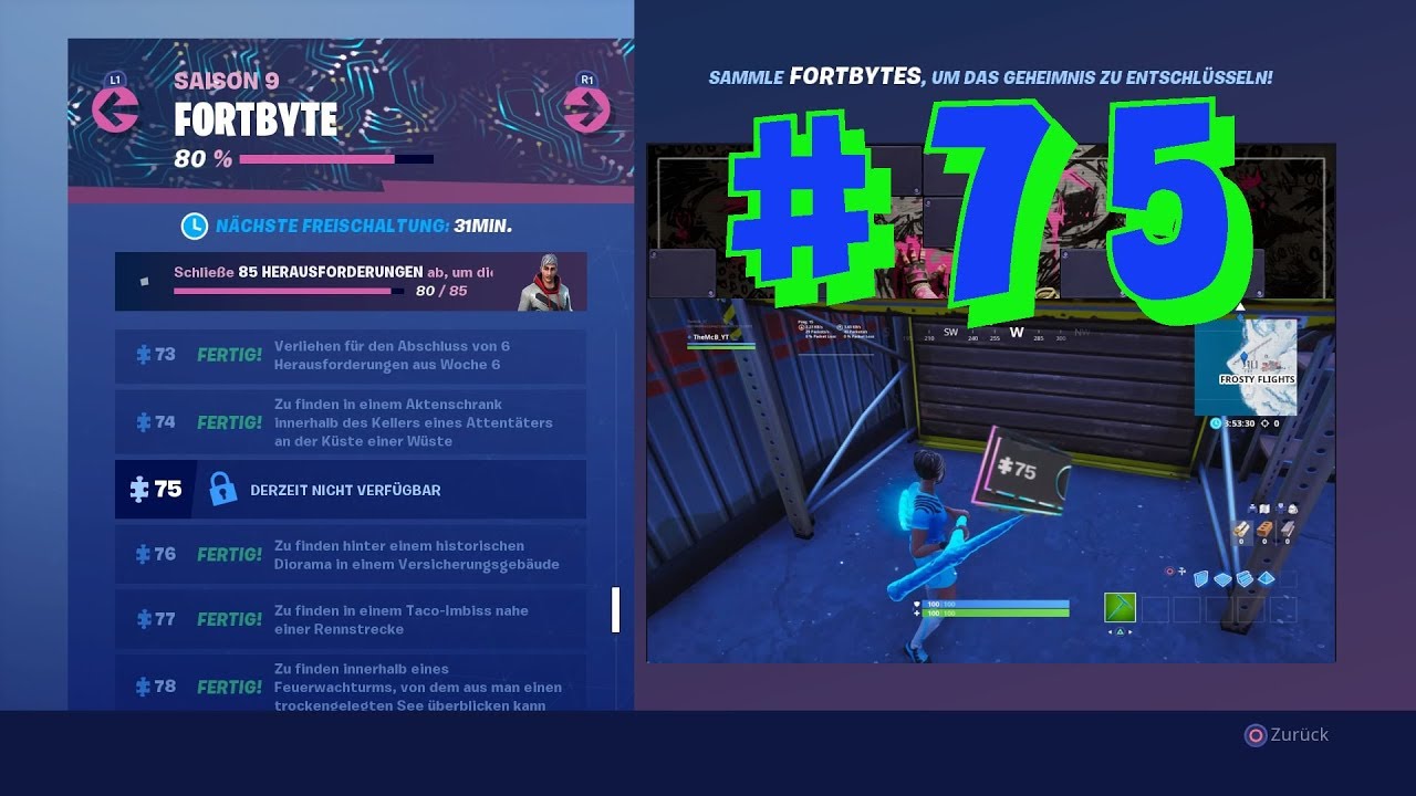 Fortbyte #75 Zu finden in einem Hangar FORTBYTE 75 - YouTube