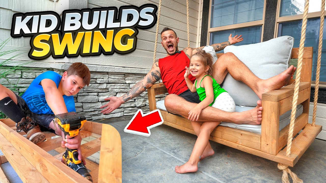 I Taught Him How To Build a Porch Swing - YouTube