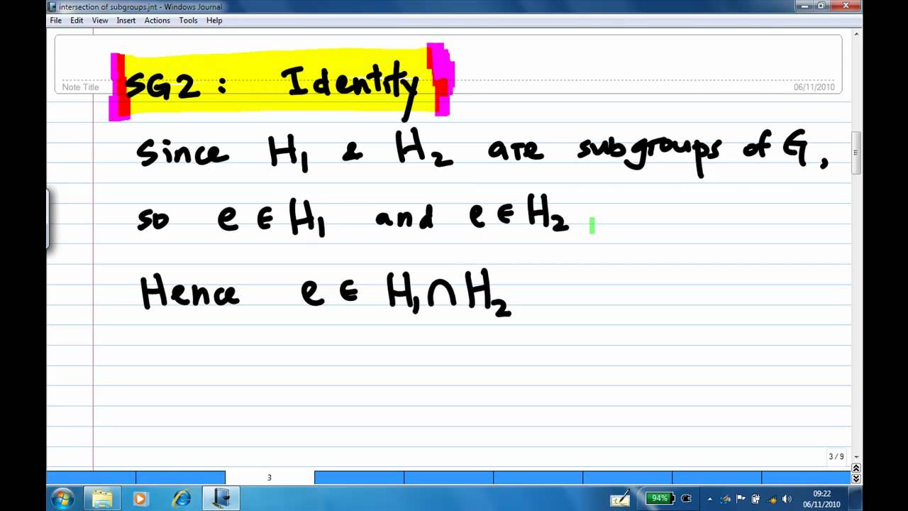 Intersection of subgroups and Lagrange Theorem