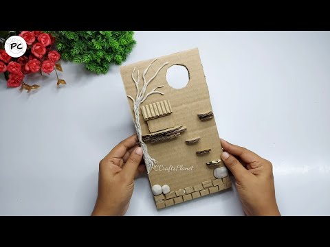 A very easy and beautiful home decor craft | DIY cardboard craft | craft ideas | PC Crafts Planet