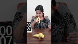 40 SECOND   BANANA Eating CHALLENGE  | Subscriber Challenge  #shorts #ashortaday #minkutinku