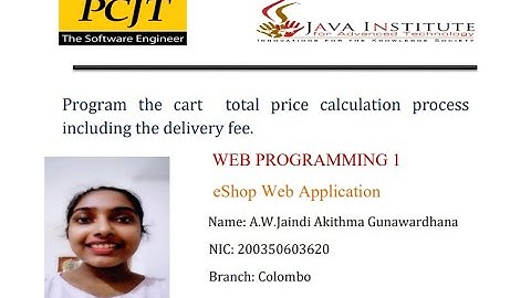 program the cart total price calculation process including the delivery fee