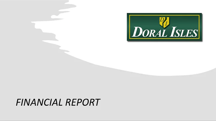 Doral Isles 2019 Financial Report