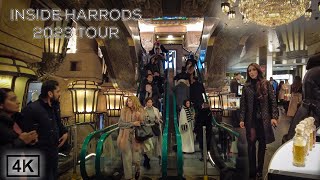 Harrods Luxury Shopping Mall  Walking Tour : Inside Look  2023 Christmas Sales & Dior [4K]