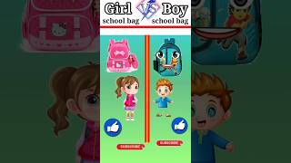 Girl school bag Vs Boy school bag ?~mini wood toy-wood working art skill wood /hand crafts /shorts