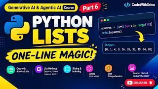 Python List Comprehension Made Easy 🔥 | Python Lists | GenAI Course Part 6 #agenticai #python #genai