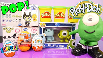 Disney Mystery Minis Surprise Toys Monsters Inc PlayDoh Kinder Surprise Eggs Disney Cars Toy Club