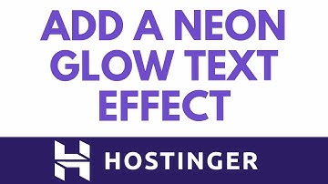 Create Stunning Neon Glow Text In Hostinger Website Builder