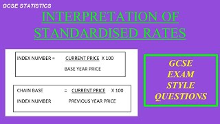 GCSE Statistics Interpretation of standardised rates