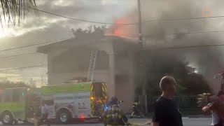 Miami-Dade Fire Rescue Responds to Apartment Complex Fire near the 2100 Block of Ali Baba Avenue
