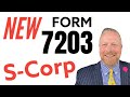 S Corp Basis 7203: NEW IRS Form 7203 [S Corporation] Shareholder Stock & Debt Basis Limit Form 1040