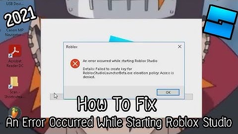 How To Fix An error occurred while starting Roblox Studio 2021