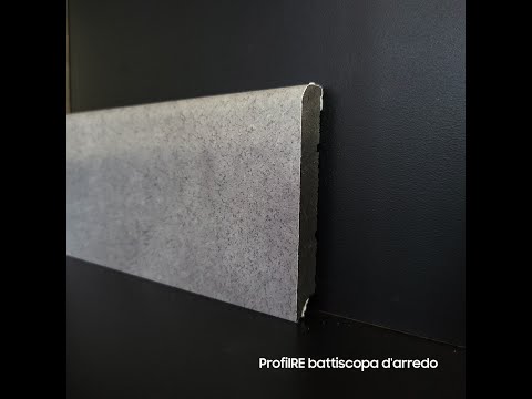 Battiscopa per pavimenti SPC in pvc espanso decoro Rovere carbone impermeabile di cm 7,5 Video