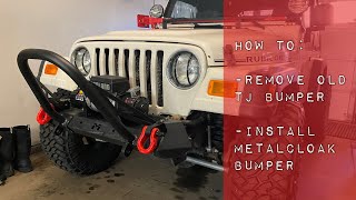 How to Install Metalcloak Bumper on Jeep Wrangler TJ and Remove Old Bumper | Best Bumper For Jeep TJ