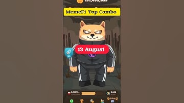 Memefi Tap Combo .5 Million Coin Claim 13 August | Memefi new update | Memefi Withdraw #crypto
