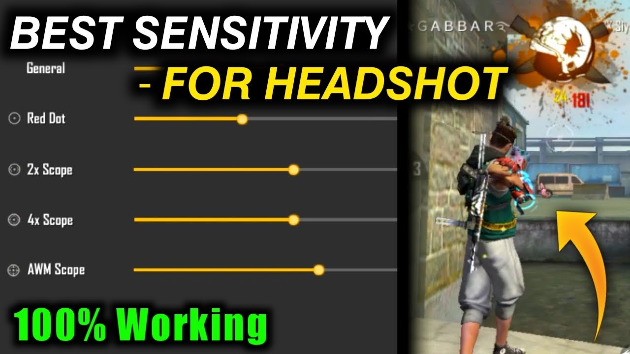 FREE FIRE BEST SENSITIVITY FOR HEADSHOT 😲 || FREE FIRE NEW ...