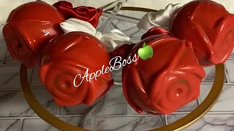 Easy Rose Bottom Candy Apples