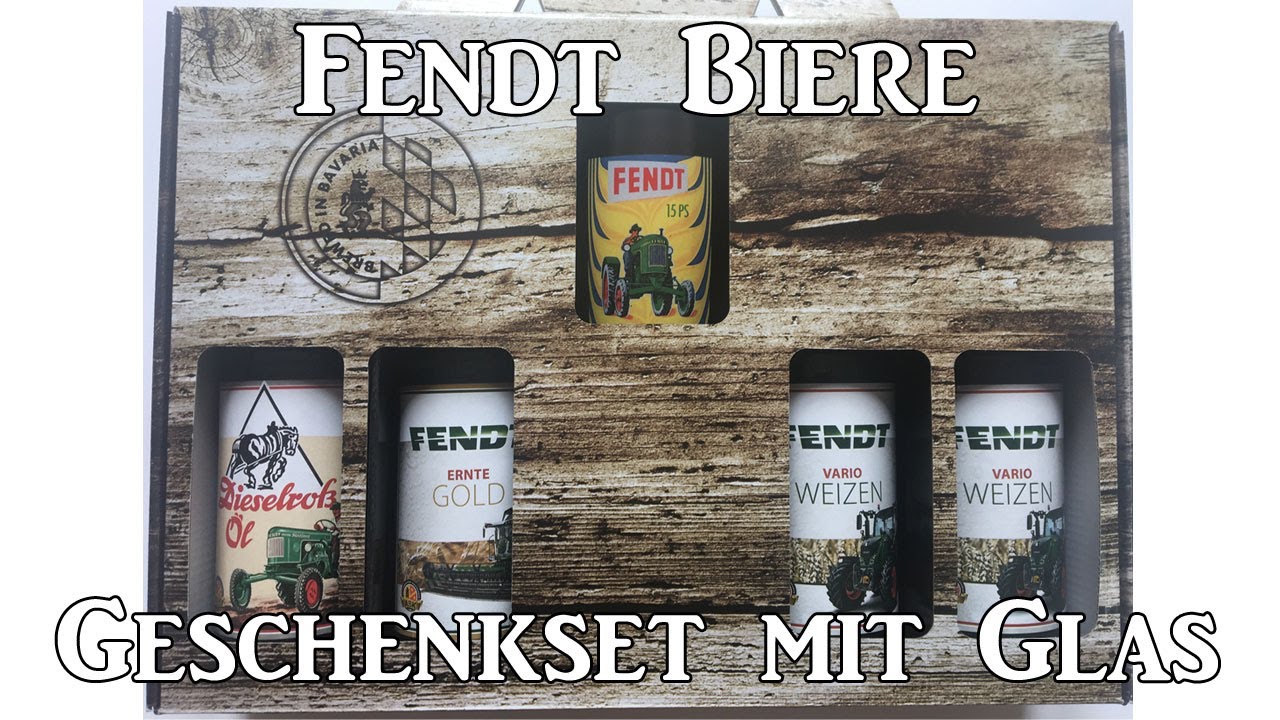 Das Fendt Dieselross Öl / Vario Weizen Bier - Inhalt im Geschenkset 