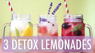 3 Healthy Detox Lemonade Recipes | EASY Summer Drinks