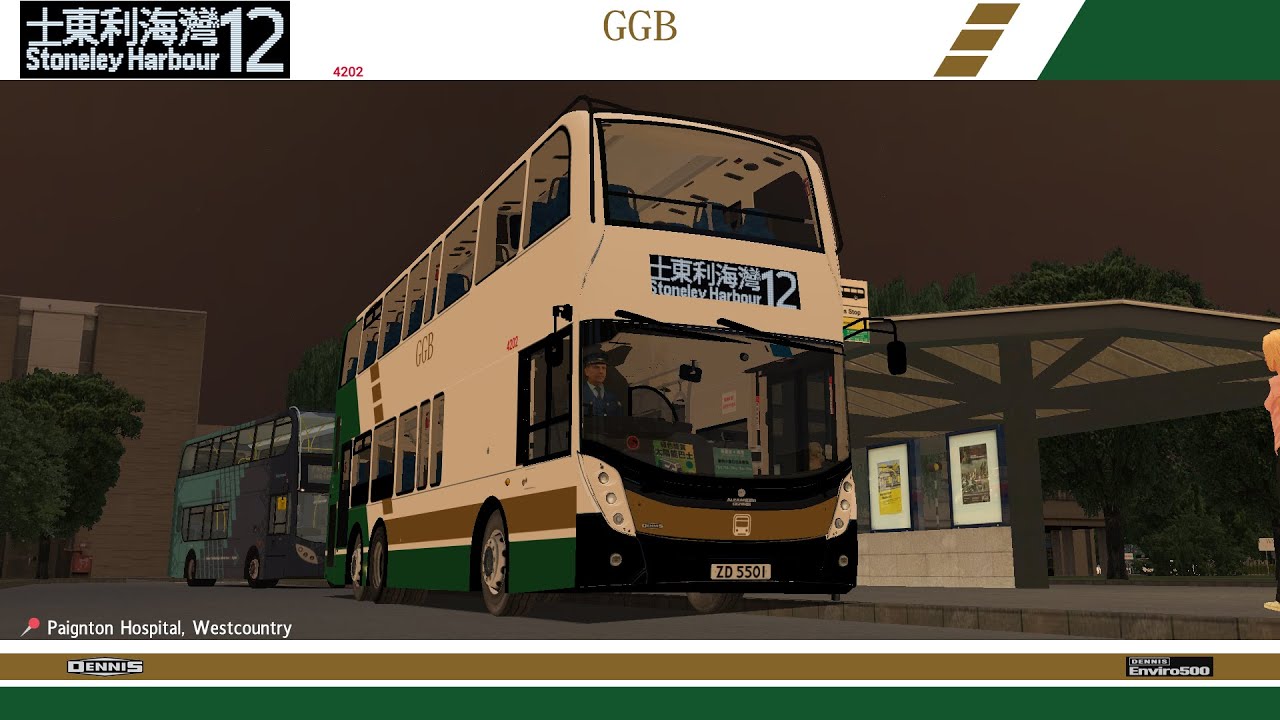 [清舊片] OMSI Westcountry GGB 12 屏頓醫院 Paignton Hospital - 士東利海灣 Stoneley Harbour