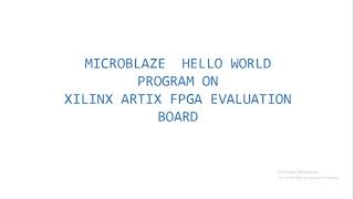 MicroBlaze Hello world program on Xilinx Artix 7 FPGA Evaluation Board (AC 701) using Vivado and SDK screenshot 4