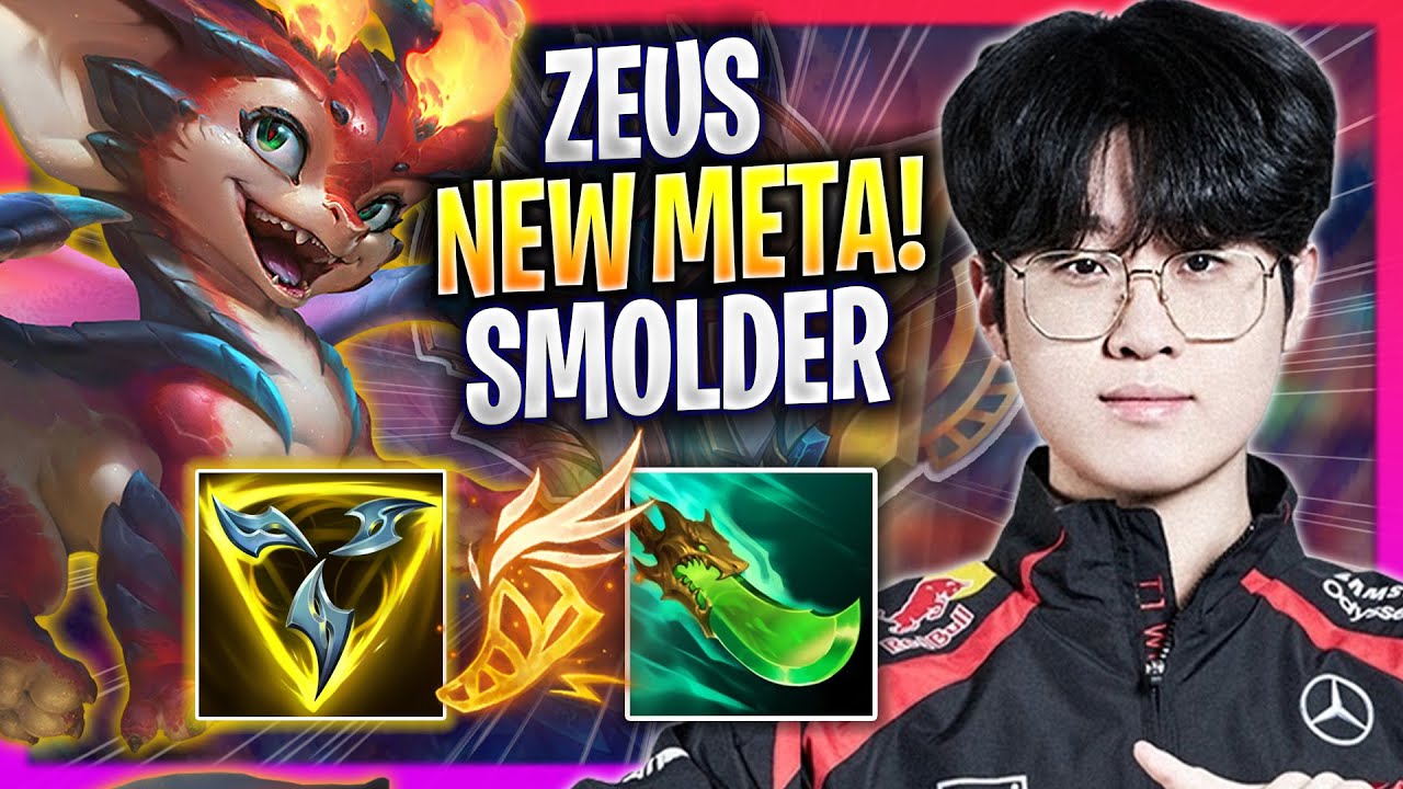 ZEUS CRAZY NEW META SMOLDER TOP! - T1 Zeus Plays Smolder TOP vs Aatrox! | Season 2024