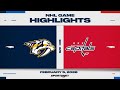 NHL Highlights | Predators vs. Capitals - February 5, 2026