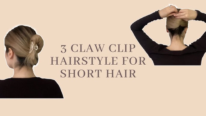 cutest claw clip styles for short hair ✨ #shorthair #clawclip #hair  #easyhairstyle #shorts #kitsch 