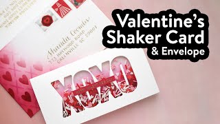 Valentine's Day Shaker Card & Envelope (plus a GIVEAWAY!)