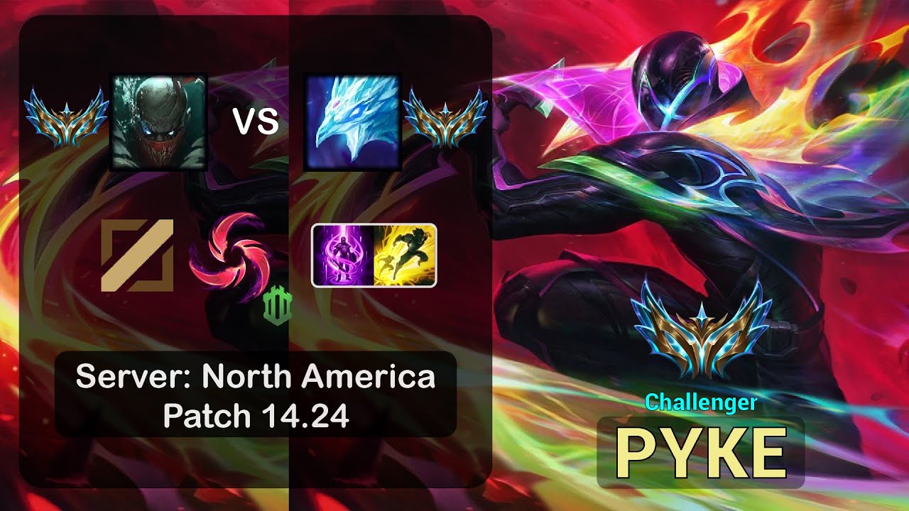 Pyke Mid vs Anivia - NA Challenger - Patch 14.24
