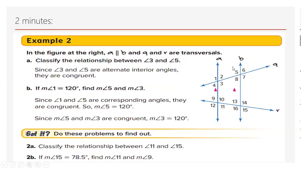 Angle And Line Relationships Youtube