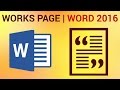 Word 2016 - Bibliography References and Citation - How to ...