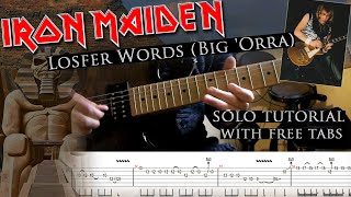 How to play Adrian Smith's solos #42 Losfer Words (Big 'Orra) (with tablatures and backing tracks)