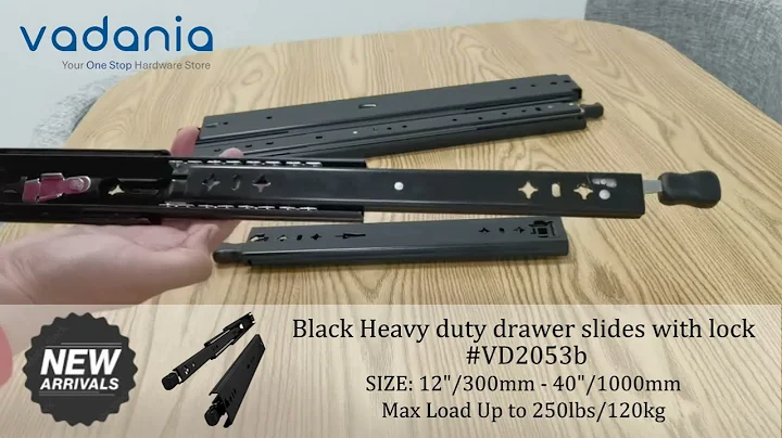 Heavy Duty Drawer Slides with Lock VD2053b Black | Premium Storage Solution for Your Home and Office