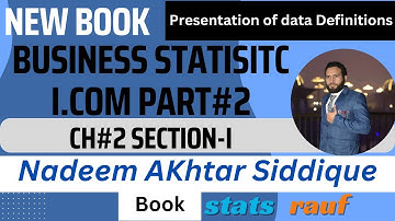 ch2 section-I presentation of data definitions business statistics icom2 Nadeem Akhtar statsrauf