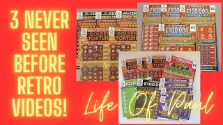 Old School scratch cards. 3 retro videos so that you can relive the old days.