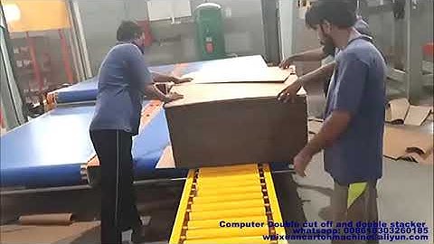 Corrugator line computer NC double cut off and NC double delivery stacker, corrugator double stacker