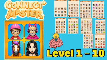 Connect master match puzzle level 1 - 10 solution walkthrough 
