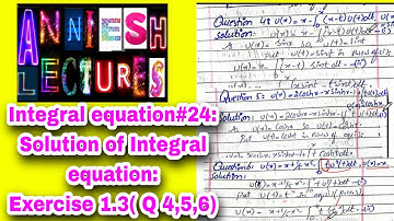 |Integral equation|Solution of Integral equation|Exercise 1.3 | Explain in Urdu / Hindi|wazwaz|