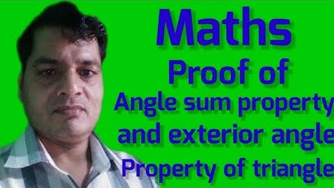 Angle Sum Property of triangles