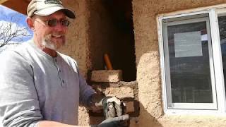 Laying Adobe Bricks and Tinting Mortar