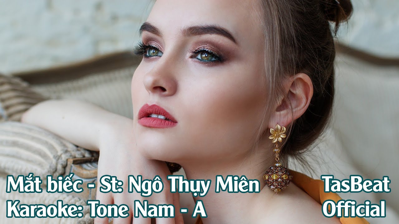 Karaoke Mắt Biếc - Tone Nam | TAS BEAT